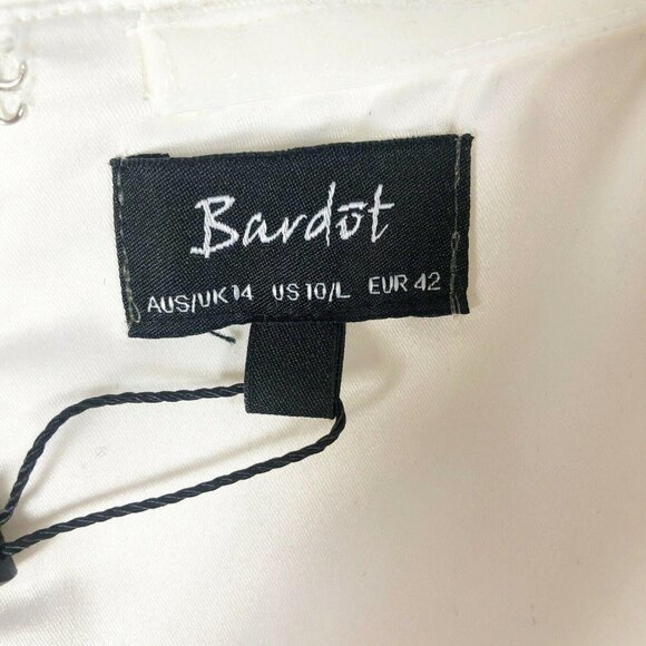 Bardot Ivory Cloud 9 Dress 10 Strapless Sheath - Picture 7 of 12